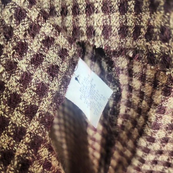 Vintage 90s Y2K Jumper Overall Dress Tweed Plaid Wiggle Mini Midi Brown Size 8* - Picture 4 of 10